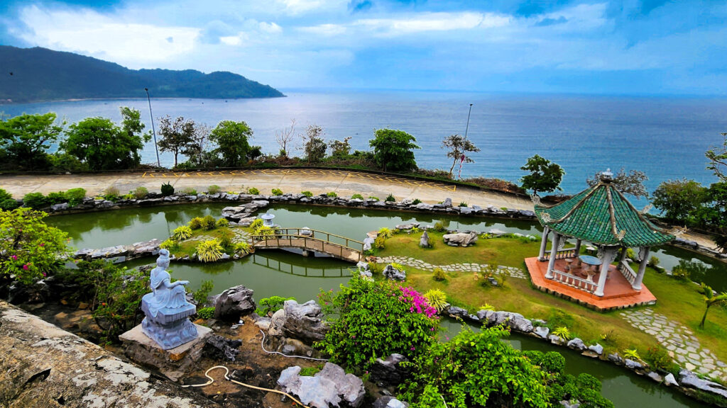 A handful of Buddhist statues along the Vietnam coast in Da Nang.