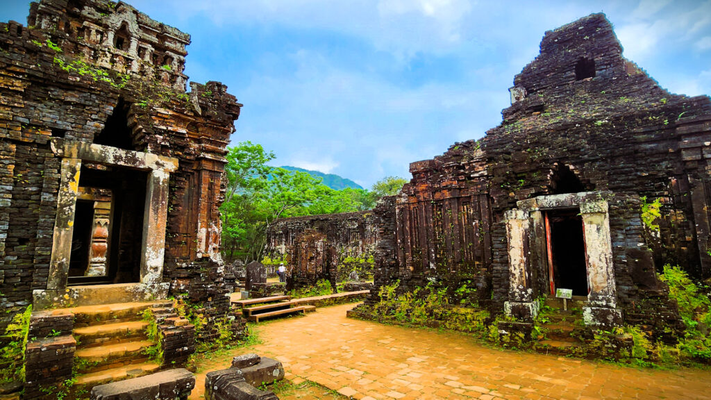 A view of some of the buildings at the Vietnam Mỹ Sơn temple complex